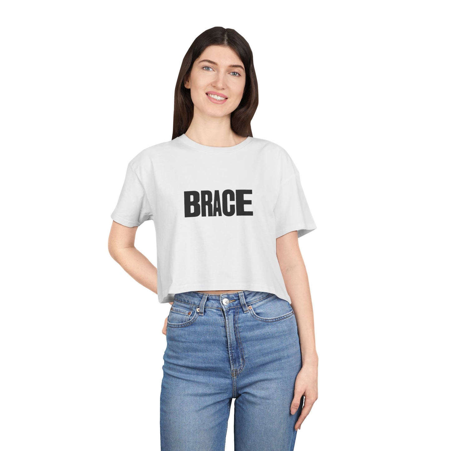 BRACE Ladies Crop Top, front print