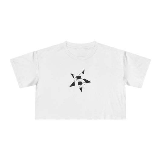 BRACE 'Classic' Ladies Crop Top, front star print