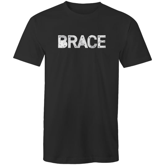 Brace 'Classic' Logo Tee - White on Black