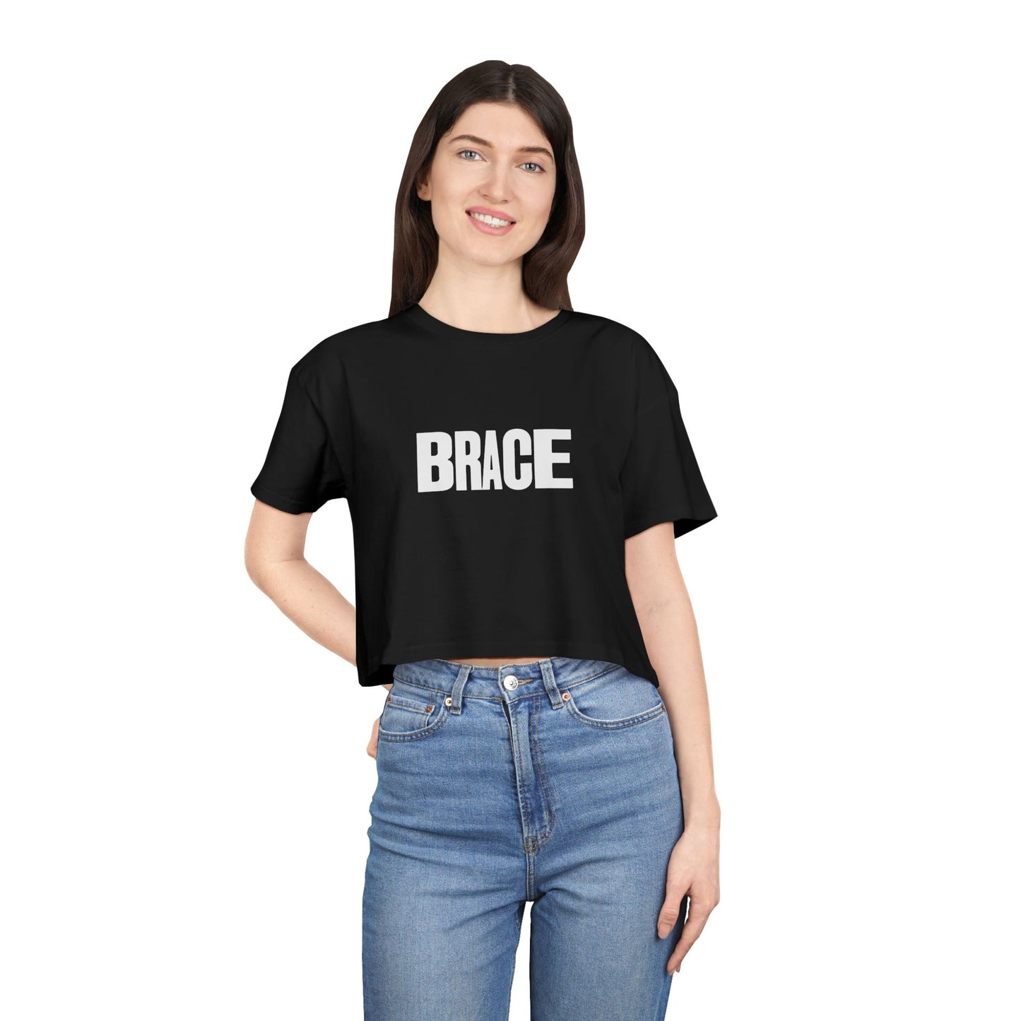 BRACE Ladies Crop Top, front print